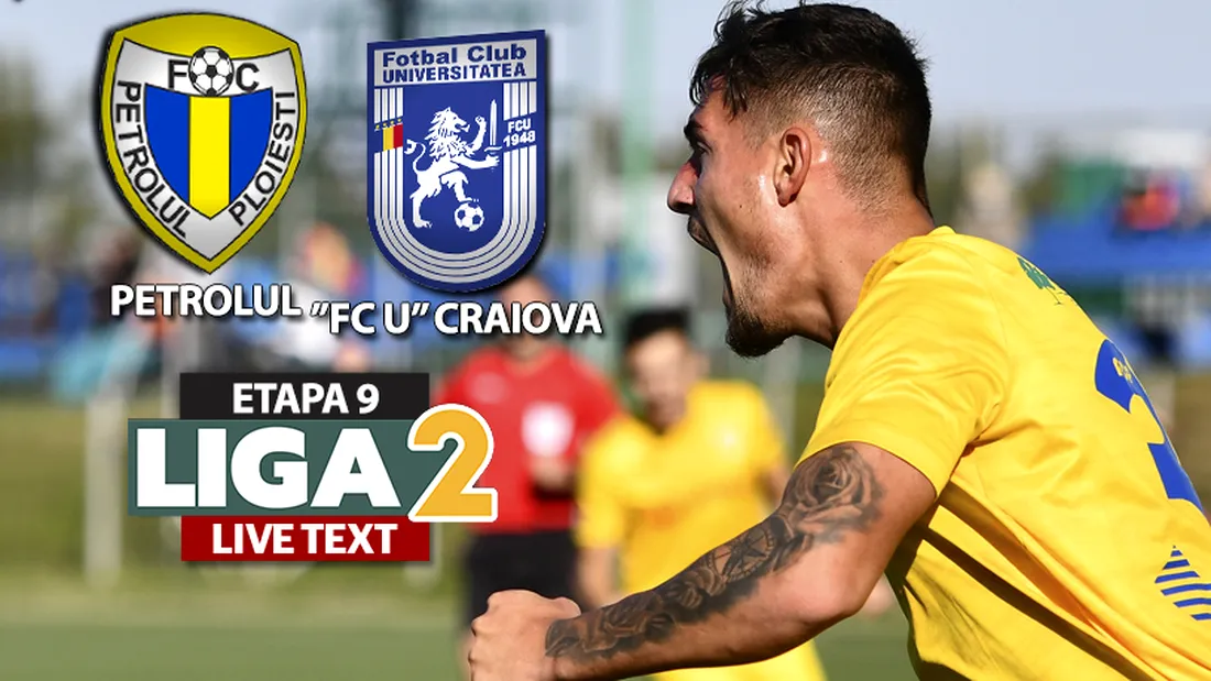 ”FC U” Craiova câștigă derby-ul cu Petrolul printr-o super-execuție! Oltenii revin pe primul loc în Liga 2 și după ce Beleck a debutat la ”găzari” cu un penalty ratat