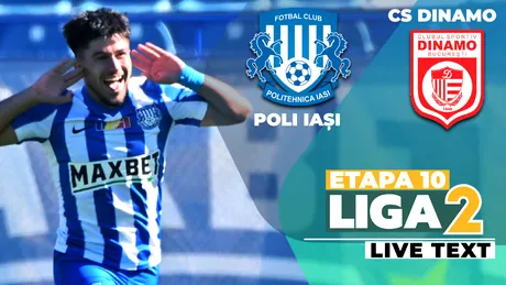 Poli Iași pierde puncte acasă și cu CS Dinamo! Vedetele Vlăduț Morar și Alin Șeroni au irosit câte un penalty, fundașul chiar la ultima fază de poartă!