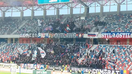 Momente jenante în Ghencea: fanii CSA Steaua, dominați de cei 10 suporteri ai Unirii Dej! Prezență surpriză la tribuna oficială | VIDEO & FOTO