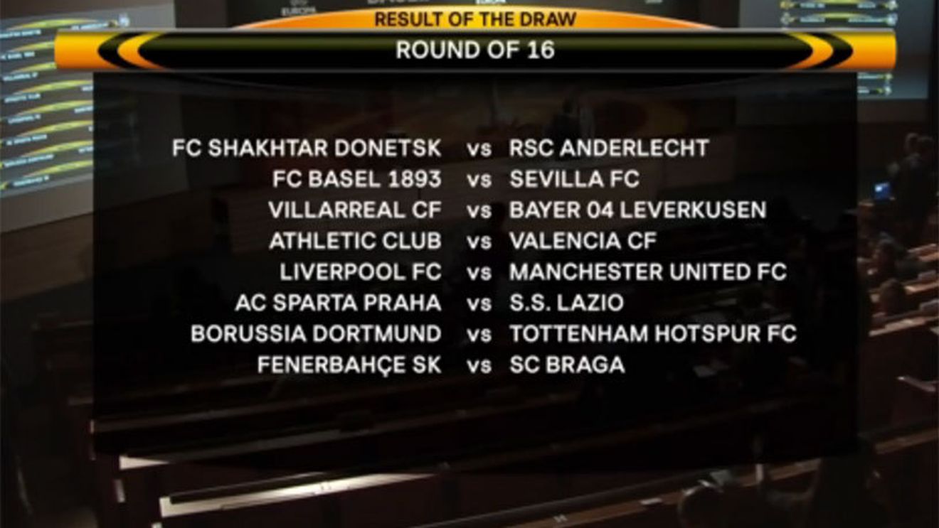 Optimile Europa League. Mircea Lucescu va juca împotriva lui Anderlecht. Ștefan Radu, cu Sparta Praga. Liverpool - Manchester United, șocul optimilor