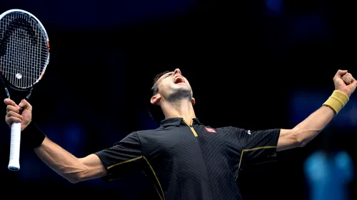 Djokovic e „Regele” pe 2014. Sârbul l-a învins pe Berdych, la Turneul Campionilor, și și-a asigurat locul 1 la finalul anului