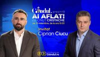 „Ai Aflat! cu Ionuț Cristache” începe joi, 13 noiembrie, de la ora 15.00, live pe Gândul. Invitat: Ciprian Ciucu