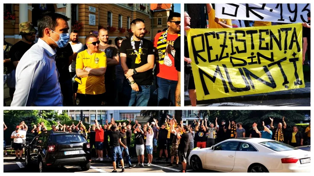 Un nou protest în fața primăriei Brașov, de această dată al suporterilor stegari! Noul ”FC Brașov”, susținut de edilul Allen Coliban, nu va avea susținerea fanilor: ”Va fi blamat în toată țara”