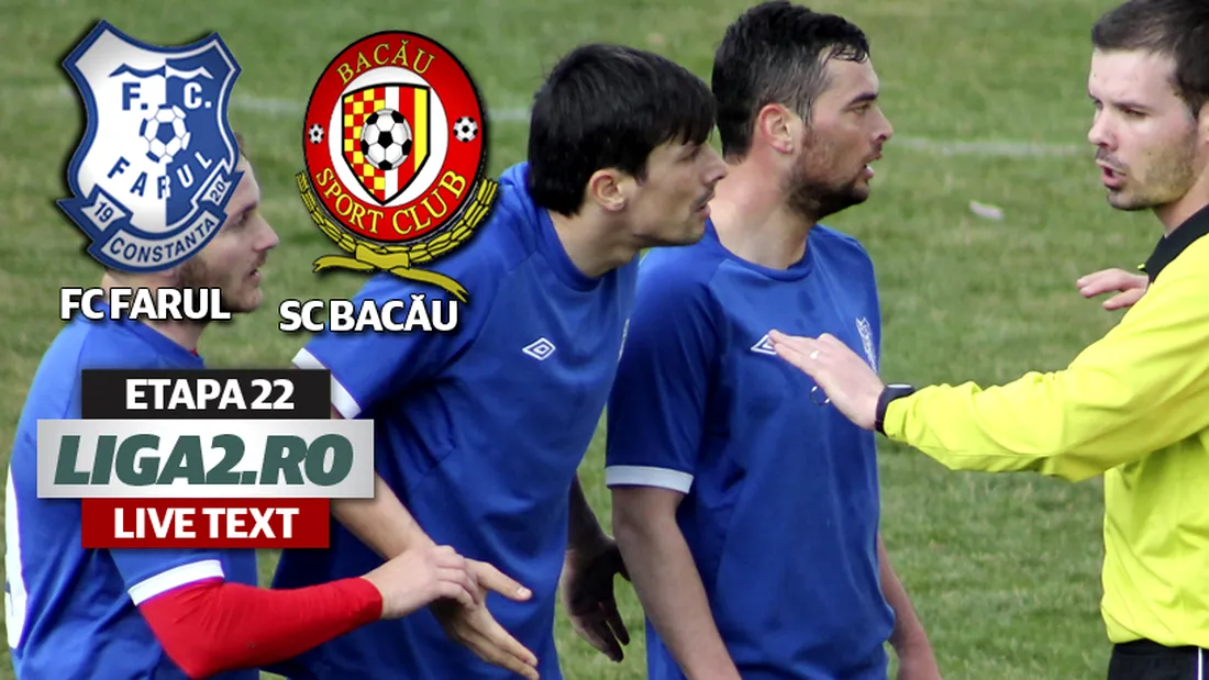 FC Farul - SC Bacău 1-2.** Vraciu și Corban întorc scorul în 30 de secunde și aduc victoria