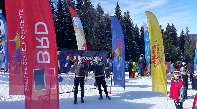 IMAGINEA ZILEI | Adriana Țăcălie și Oana Bondar au jucat handbal pe zăpadă! Proiect interesant pus la cale de FRH 
