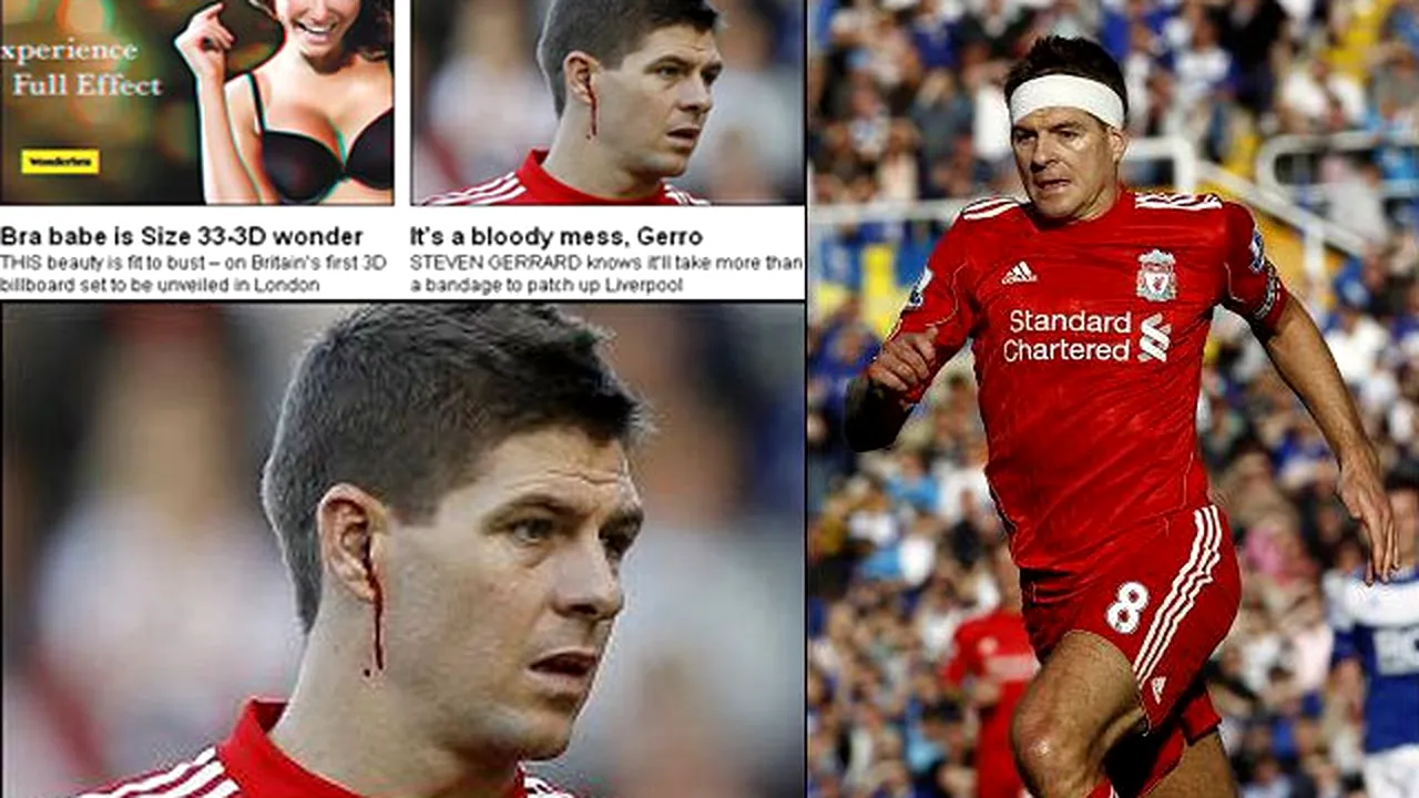 VIDEO** Gerrard varsă sânge pentru Liverpool, dar nu e de ajuns!