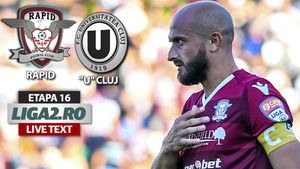 Remiză în Regie între Rapid - ”U” Cluj. Hlistei și Goga au marcat golurile care au împărțit punctele între cele două echipe de tradiție din Liga 2