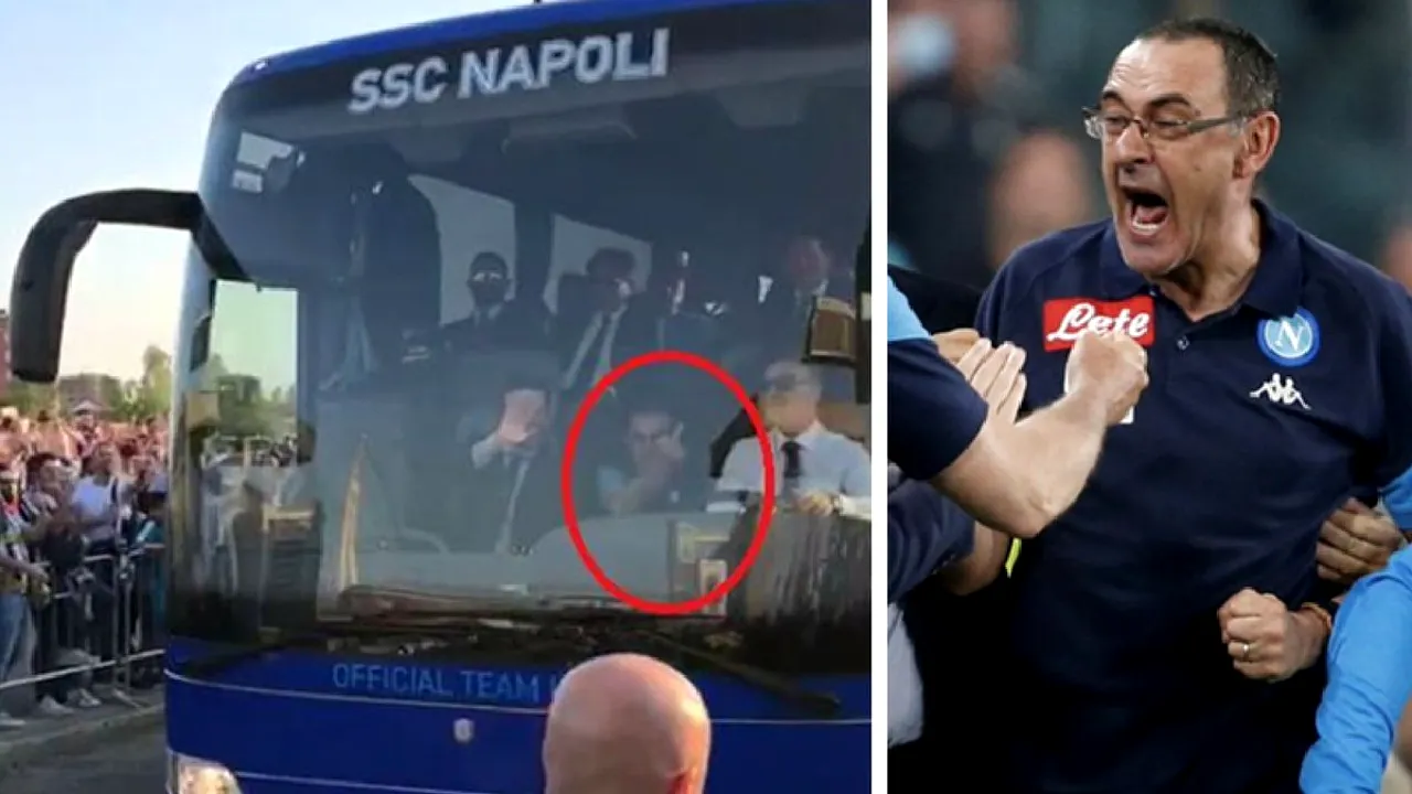 VIDEO | Antrenorul lui Chiricheș, Sarri, le-a făcut semne obscene suporterilor rivali de la Juventus