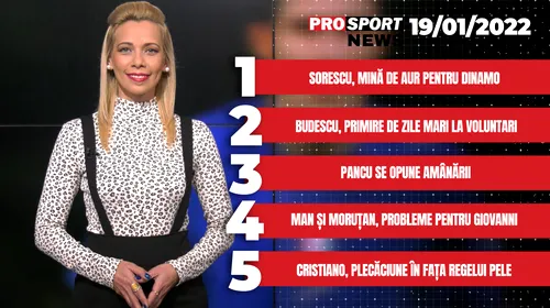 ProSport News | Deian Sorescu, mină de aur pentru Dinamo. Budescu, primire de zile mari la FC Voluntari. Cele mai noi știri din sport | VIDEO