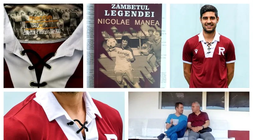 Fanii Rapidului, atrași cu tricouri de colecție vintage, întrebări despre Nicolae Manea și răsplătiți cu ”Zâmbetul Legendei”