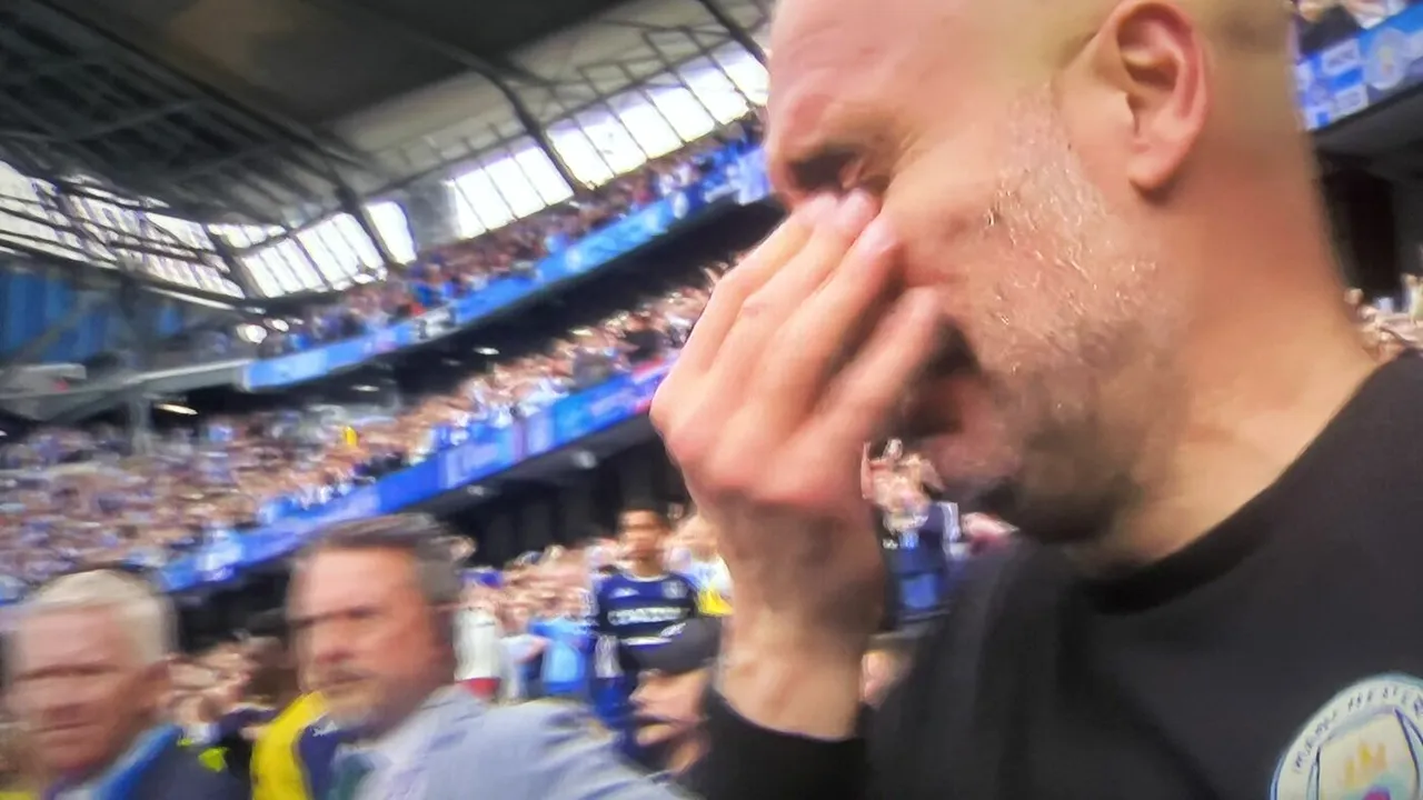 Prima reacție a lui Pep Guardiola! Tehnicianul a izbucnit în lacrimi după ce a câștigat titlul cu Manchester City: „Până și geniile plâng”