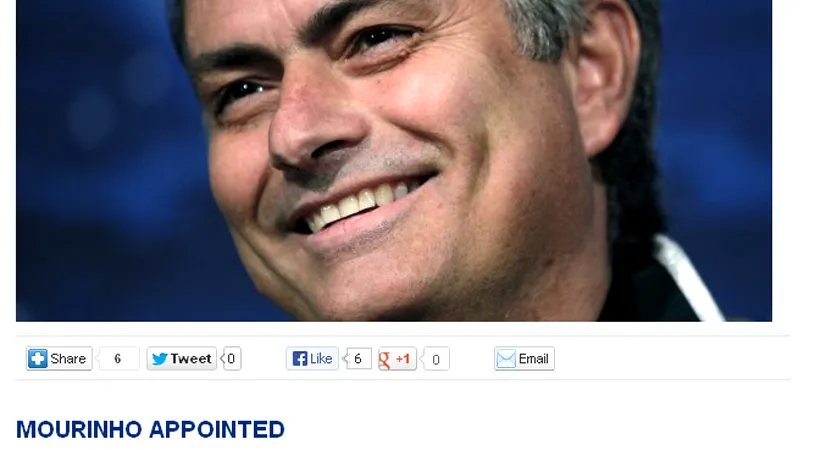 OFICIAL: Mourinho e noul antrenor al lui Chelsea și intră în istoria clubului