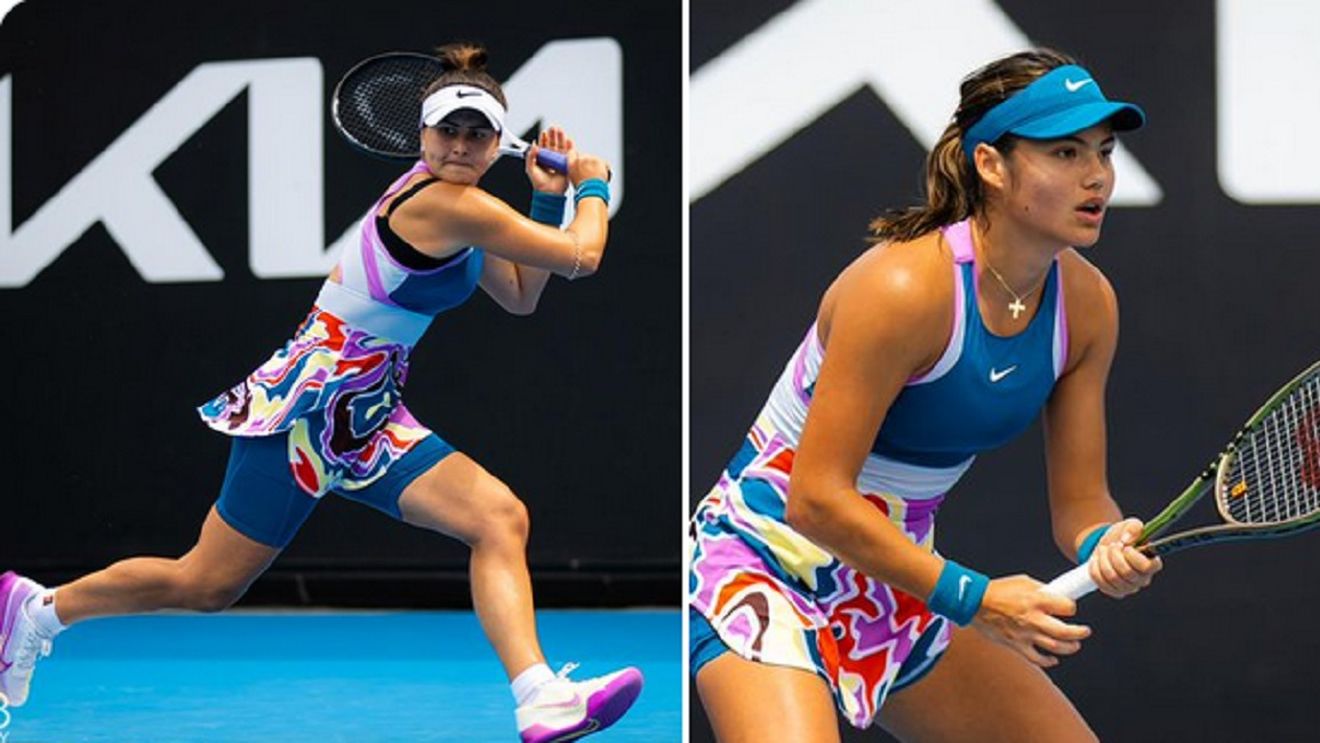 Îmbrăcate la fel, victorii la indigo! Emma Răducanu și Bianca Andreescu au impresionat în prima zi la Australian Open | FOTO & VIDEO