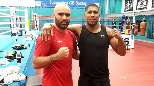 Campionul mondial Anthony Joshua se pregătește cu românul Bogdan Dinu pentru meciul de titlu de pe 28 octombrie