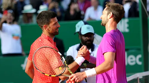 Momente rar întâlnite la primul meci jucat de Novak Djokovic la Monte Carlo! Ce i-a spus la fileu adversarul aflat pe locul 198 ATP: „Ești cel mai bun!” FOTO EXCLUSIV