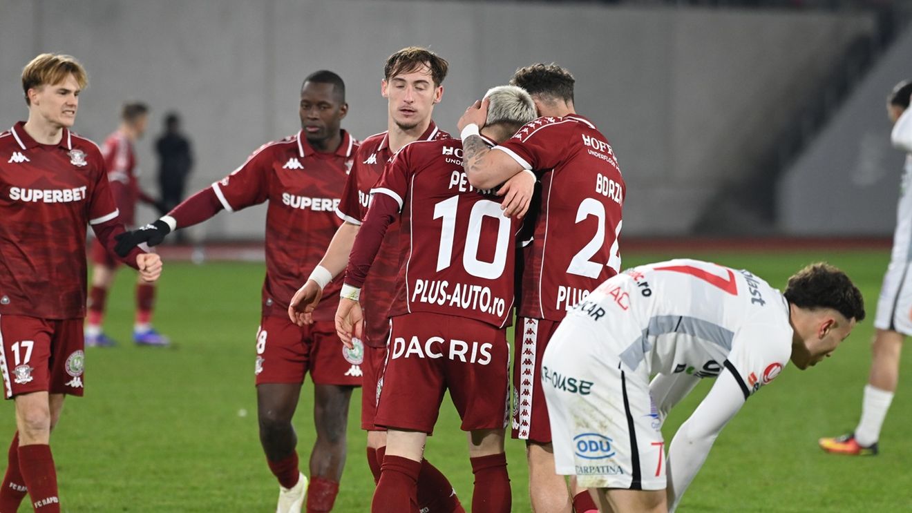 Hermannstadt - Rapid 0-3, în etapa cu numărul 25 din Superliga. Giuleștenii revin pe primul loc