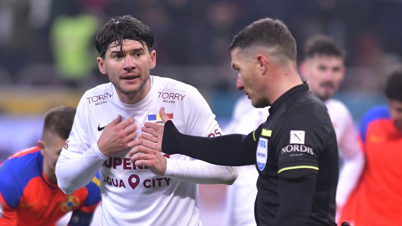 Cum se apără Istvan Kovacs, după ce Cristi Săpunaru l-a acuzat că l-a amenințat! Arbitrul nu a mai suportat și a dezvăluit dialogul cu căpitanul Rapidului: „Nu vreau să-l fac de rușine!”