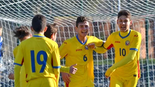 Naționala under-16 a României a remiza, scor 3-3, cu echipa Belgiei la Aegean Cup