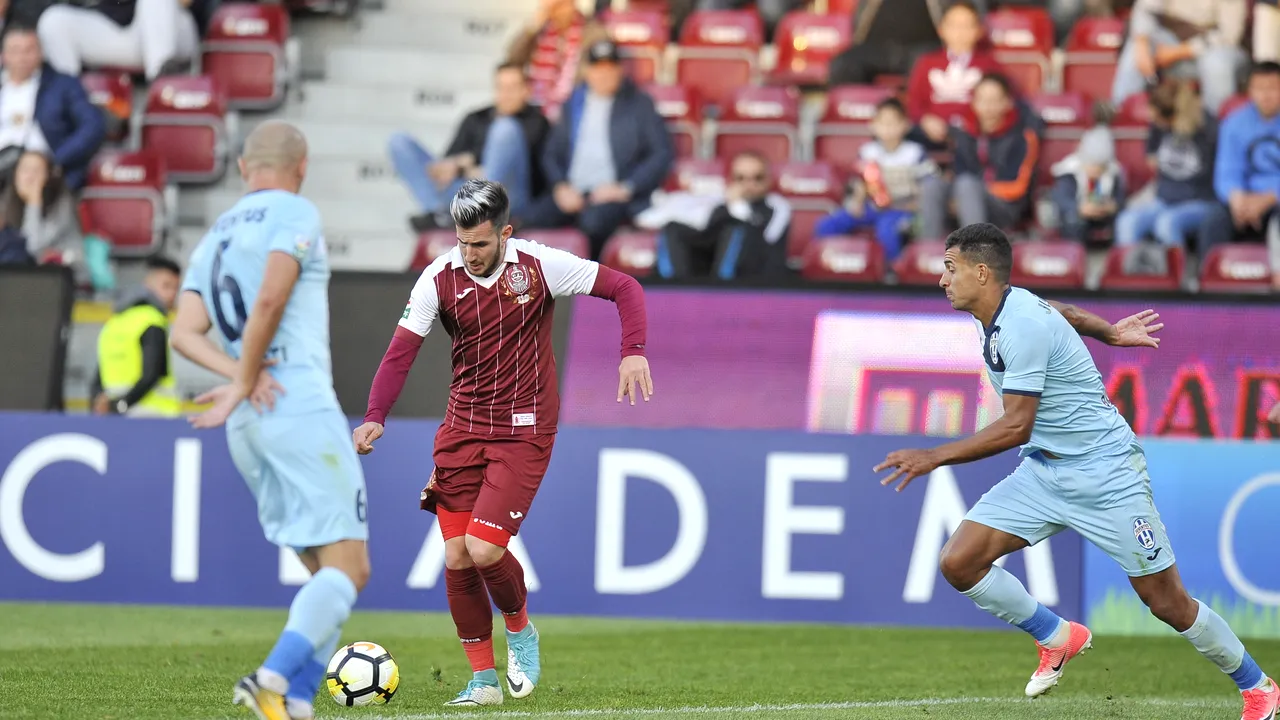 Lider cinic! CFR câștigă cu 2-0 meciul cu Juventus, fără să facă spectacol, dar păstrând cea mai mare medie de goluri pe meci