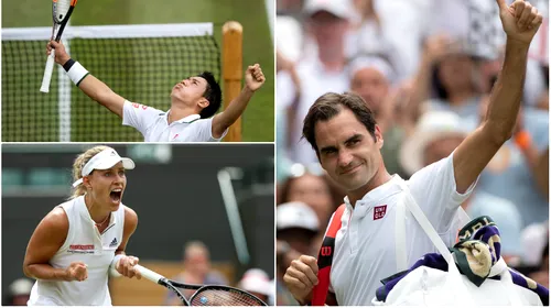 3 repere ale zilei a 7-a de Wimbledon 2018. ‘Este o situație nouă, dar nu chiar atât de specială’: optimi cu ‘unbreakable’ Federer și Isner, ‘heil Germania’ – națiunea dominantă și ‘arigato’ din partea lui Nishikori