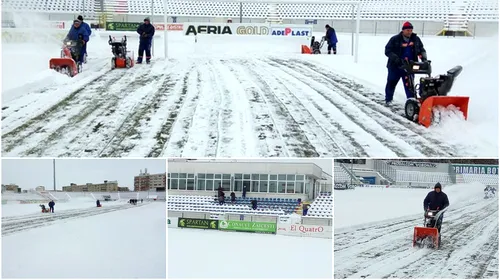 La Iași s-a amânat meciul, la Botoșani se poate juca, deși condițiile sunt asemănătoare. „Iarna nu-i ca vara, asta este! Se joacă pe zăpadă, pe noroi” | GALERIE FOTO
