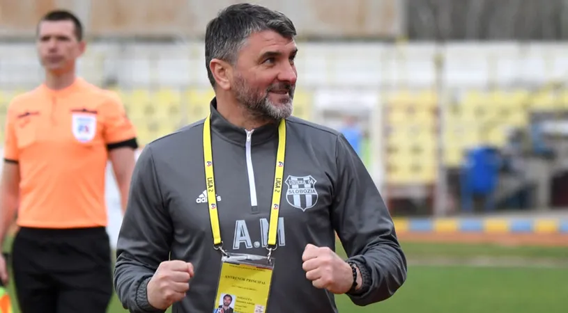 Unirea Slobozia începe play-off-ul cu două meciuri acasă. Adrian Mihalcea, opinie despre țintar și plusul de experiență adus de a treia luptă pentru promovare pentru antrenor: ”Mă va ajuta”