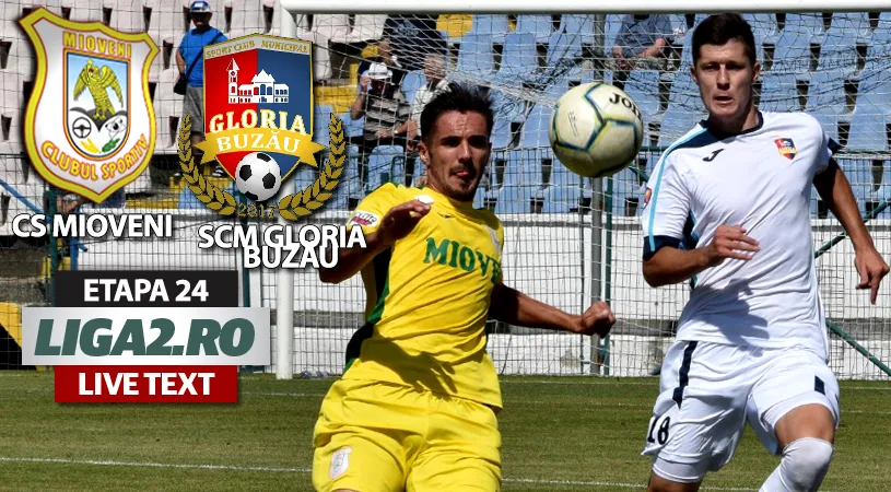 Revenire modestă pentru Claudiu Niculescu în Liga 2!** Cu un nou antrenor, CS Mioveni n-a câștigat nici meciul cu SCM Gloria Buzău, ba chiar a avut mari emoții să nu piardă