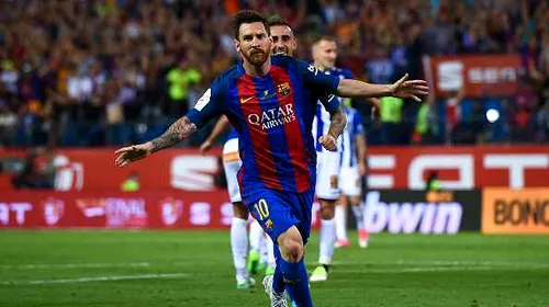 Încă un trofeu pentru <i class='ep-highlight'>Leo</i> <i class='ep-highlight'>Messi</i>. Starul argentinian a câștigat Gheata de Aur pentru a patra oară în carieră. Cum arată clasamentul în care a devansat un atacant de la Sporting Lisabona