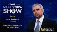 Marius Tucă Show începe miercuri, 2 septembrie, de la ora 19.00, live pe Gândul. Invitat: Dan Tomozei
