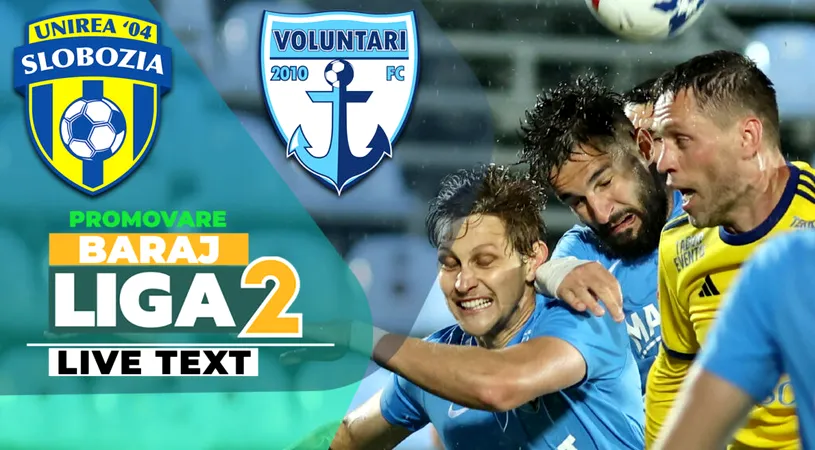 FC Voluntari rămâne în Liga 2 cel puțin încă un sezon. A pierdut la loviturile de departajare barajul pentru SuperLigă contra Unirea Slobozia