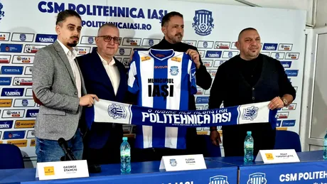 Poli Iași și-a prezentat noul sponsor, Mozzart Bet. Florin Briaur: ”Sunt convins că acest parteneriat ne va face învingători pe toți și spun eu că vom promova în Liga 1 împreună”