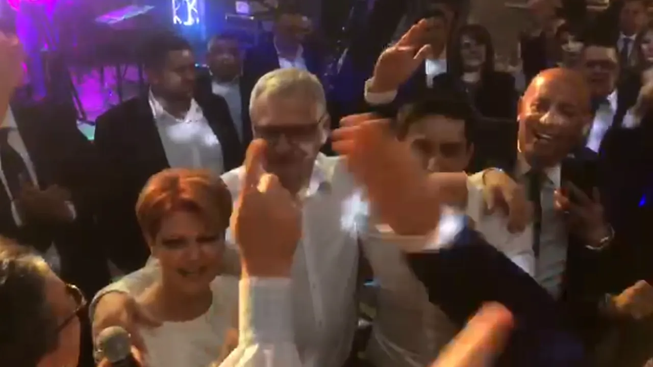 VIDEO | Olguța Vasilescu, Claudiu Manda și Liviu Dragnea au petrecut pe ritmurile imnului Craiovei. Amintirea lui Sorin Cârțu