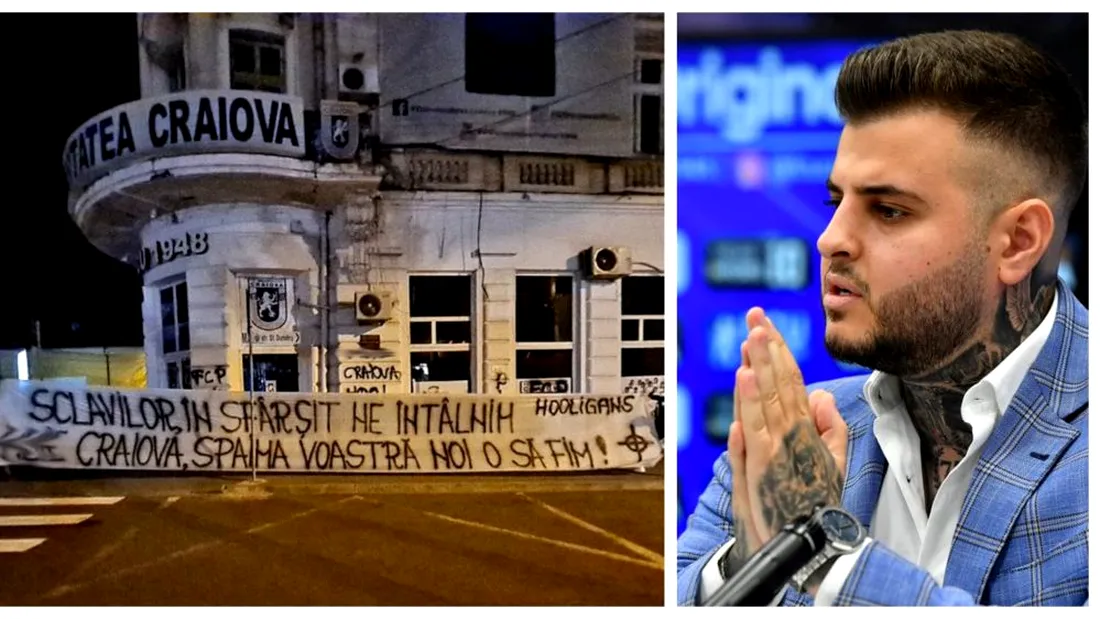 Adrian Mititelu jr., deloc deranjat de actul de vandalism al suporterilor Petrolului asupra sediului ”FC U” Craiova: ”Face parte din tabieturile mele să șterg ce scrie pe casă”