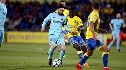 Barcelona a ajuns la 33 de meciuri consecutive fără eșec în La Liga după remiza cu Las Palmas. VIDEO | Messi, un nou gol de generic