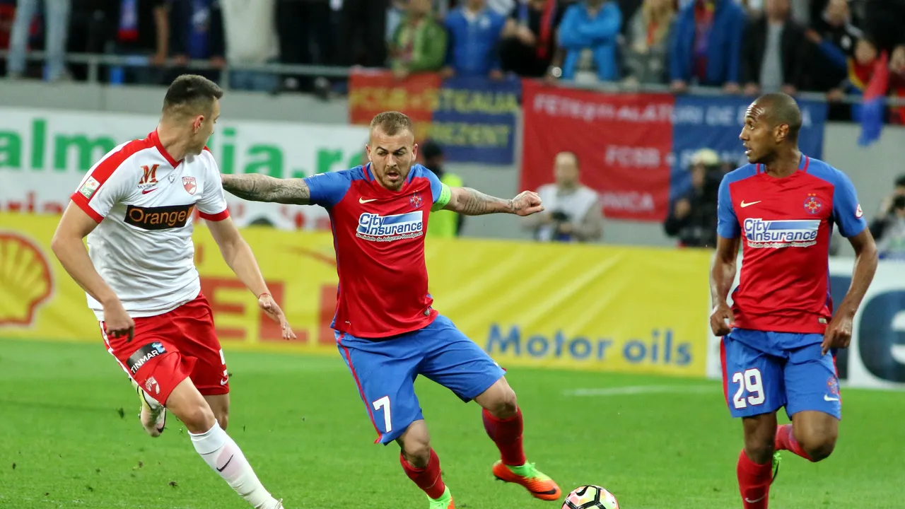 Lupta pentru titlul din Liga 1. Clasament, program și calcule. FCSB e favorită, dar rezultatul din Marele Derby poate decide totul!