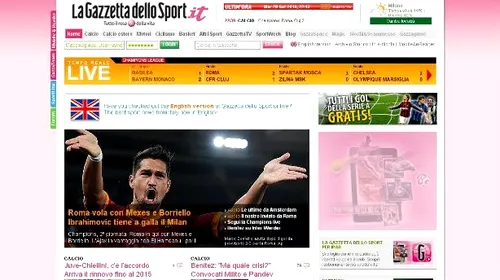 Gazzetta dello Sport: „Roma a suferit mult cu CFR-ul! Trebuie să-i mulțumească sorții”