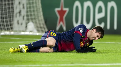 Accidentarea lui Messi nu a fost întâmplătoare!** FOTO Fanii catalanilor știau că vor asista la un moment DRAMATIC! „Indiciul” care i-a urmărit tot meciul