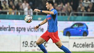 Adrian Șut, la un pas de un eurogol, la câteva zile după ce și-a pierdut tatăl! Execuție în stil brazilian în FCSB - Rapid București