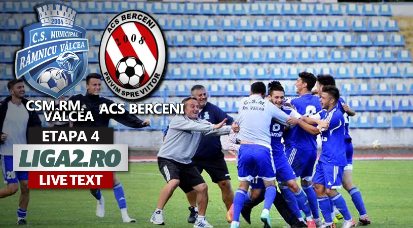 CSM Râmnicu Vâlcea - ACS Berceni 2-0.** Prima victorie a echipei lui Jerry Gane aproape că i-a adormit pe puținii spectatori aflați în tribune