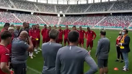 Naționala Macedoniei de Nord s-a antrenat marți seara pe noua arenă din Ghencea | VIDEO