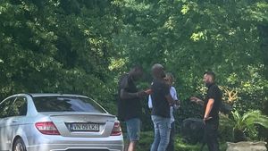 Joyskim Dawa a ajuns la negocierile cu Gigi Becali! Primele imagini cu fundașul camerunez | FOTO & VIDEO