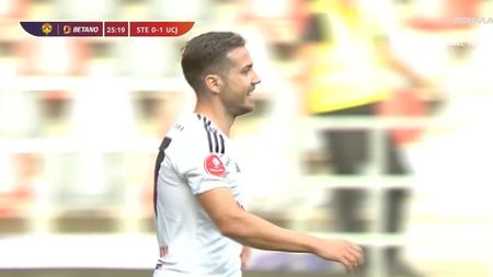 Gol fabulos marcat de fostul FCSB-ist Alex Chipciu în Steaua - U Cluj! Lob de efect peste portar după o pasă de geniu a lui Dan Nistor! | VIDEO