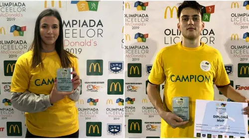 VIDEO | Olimpiada Liceelor McDonald's, ediția 2019, și-a aflat echipele campioane la handbal feminin și masculin. Ștefania Jipa și Mihai Nica, jucătorii de la CSM București, au fost desemnați cei mai buni sportivi din finale
