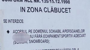 FOTO Iată cum se reduce numărul accidentelor pe pârtiile din România!** Discriminarea care face Clăbucetul mai puțin atractiv pentru schiori :)