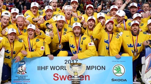 Suedia, noua campioană mondială la hochei pe gheață după ce a învins în finală deținătoarea trofeului. Cine a completat podiumul dintre Rusia și Finlanda