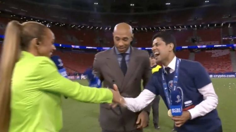 VIDEO Nasser Al-Khelaifi și Thierry Henry, dialog în direct la tv după finala UCL. „Cum ai putut să-i faci una ca asta?”