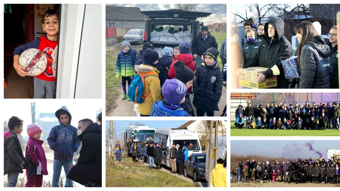 Poliștii, transformați în Moș Crăciun săptămâna aceasta! Acțiunea tradițională a Druckeriei a dus zâmbete copiilor din satele Banatului