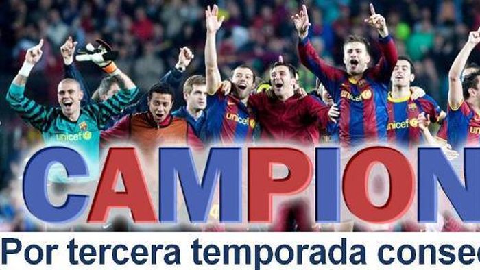 FANTASTIC BarÃ§a, al treilea titlu consecutiv**! "Pep Team", la un pas de recordul Dream Team-ului lui Cruyff