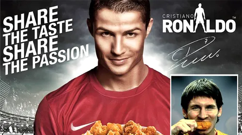 Ce legătură poate fi între sportivul de top Cristiano Ronaldo și mâncarea de tip fast-food. Explicația unei asocieri bizare