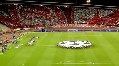 Sărbătoare la Belgrad. VIDEO | Ultrașii de la Steaua Roșie Belgrad și Olympiacos au realizat o coregrafie comună. Imagini impresionante